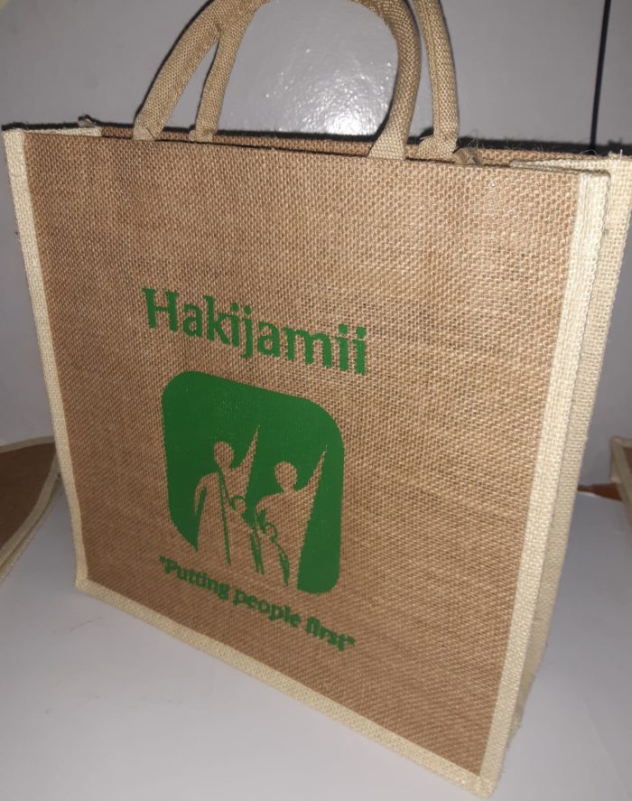 branded jute bag