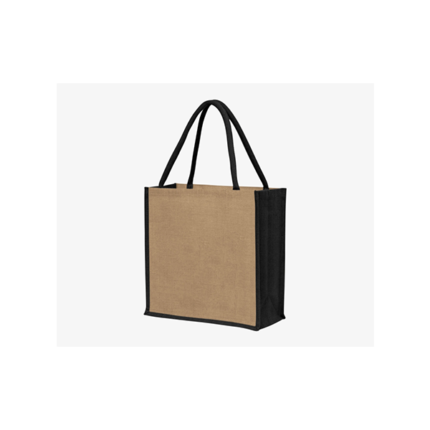 Jute Tote Bag (black sided)