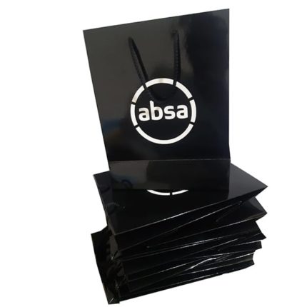 Glossy Black gift bags size A4