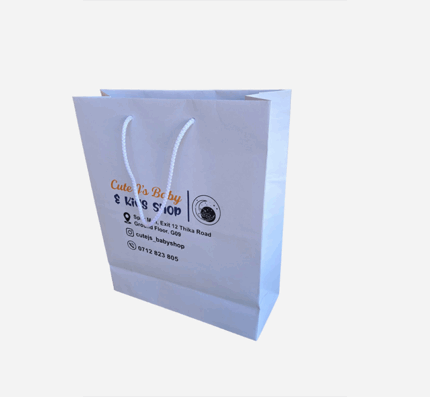 White khaki Gift Bags